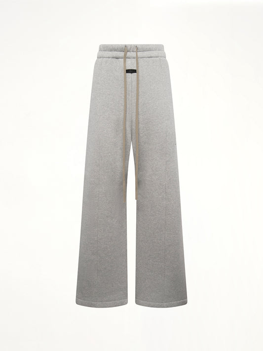 Wide Leg Sweatpant in Melange Grey