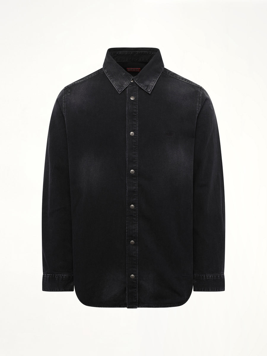 D-SIMPLY Shirt in Black/Dark Grey