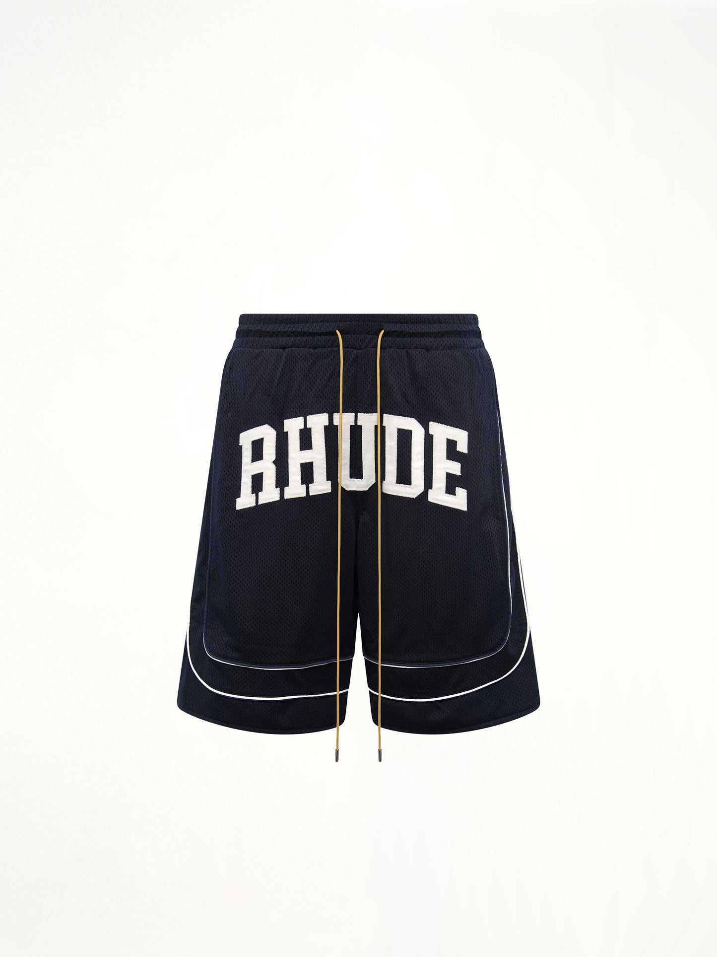 Baggy Collegiate Logo Short in Navy/Cream