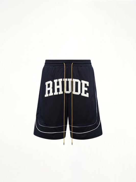 Baggy Collegiate Logo Short in Navy/Cream