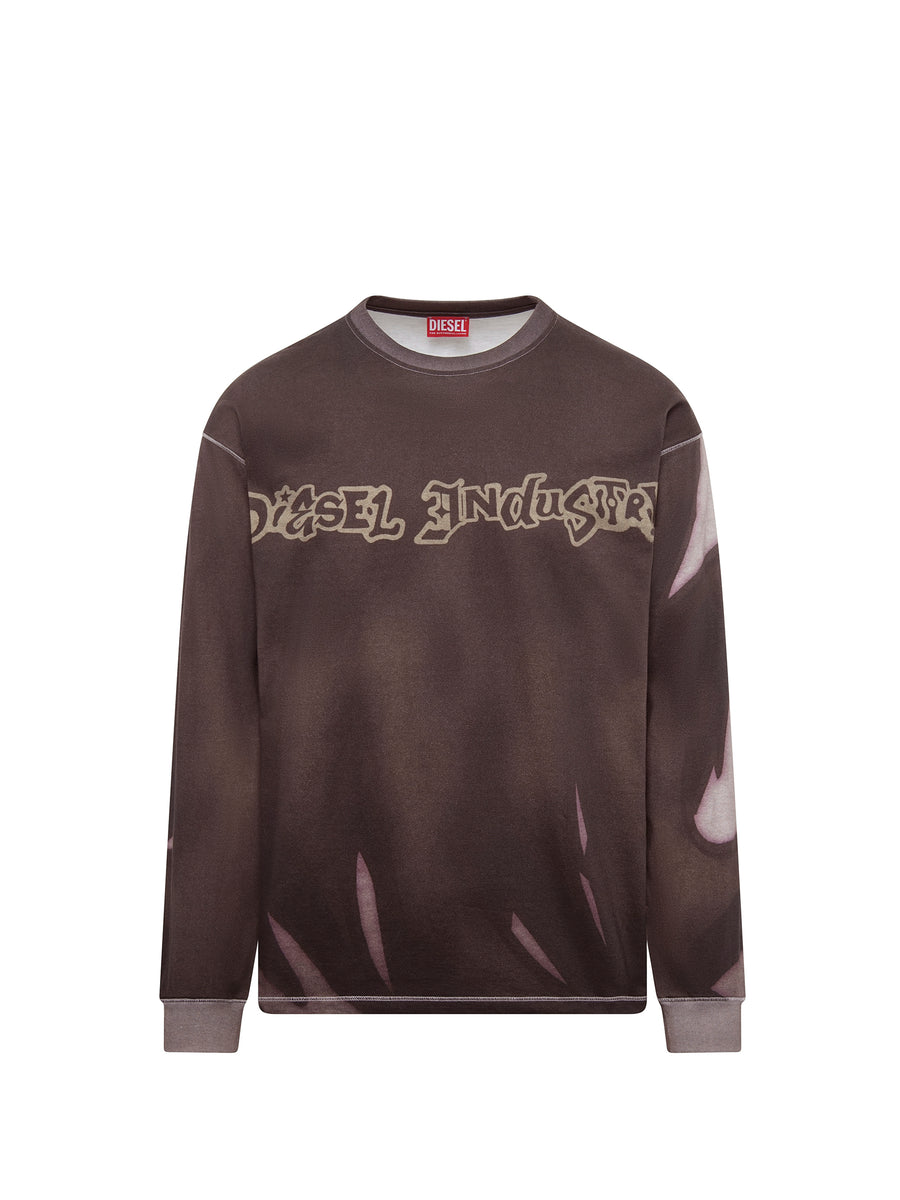 T-BOXT-LS-SHOW Sweatshirt in Grey/Multicolour