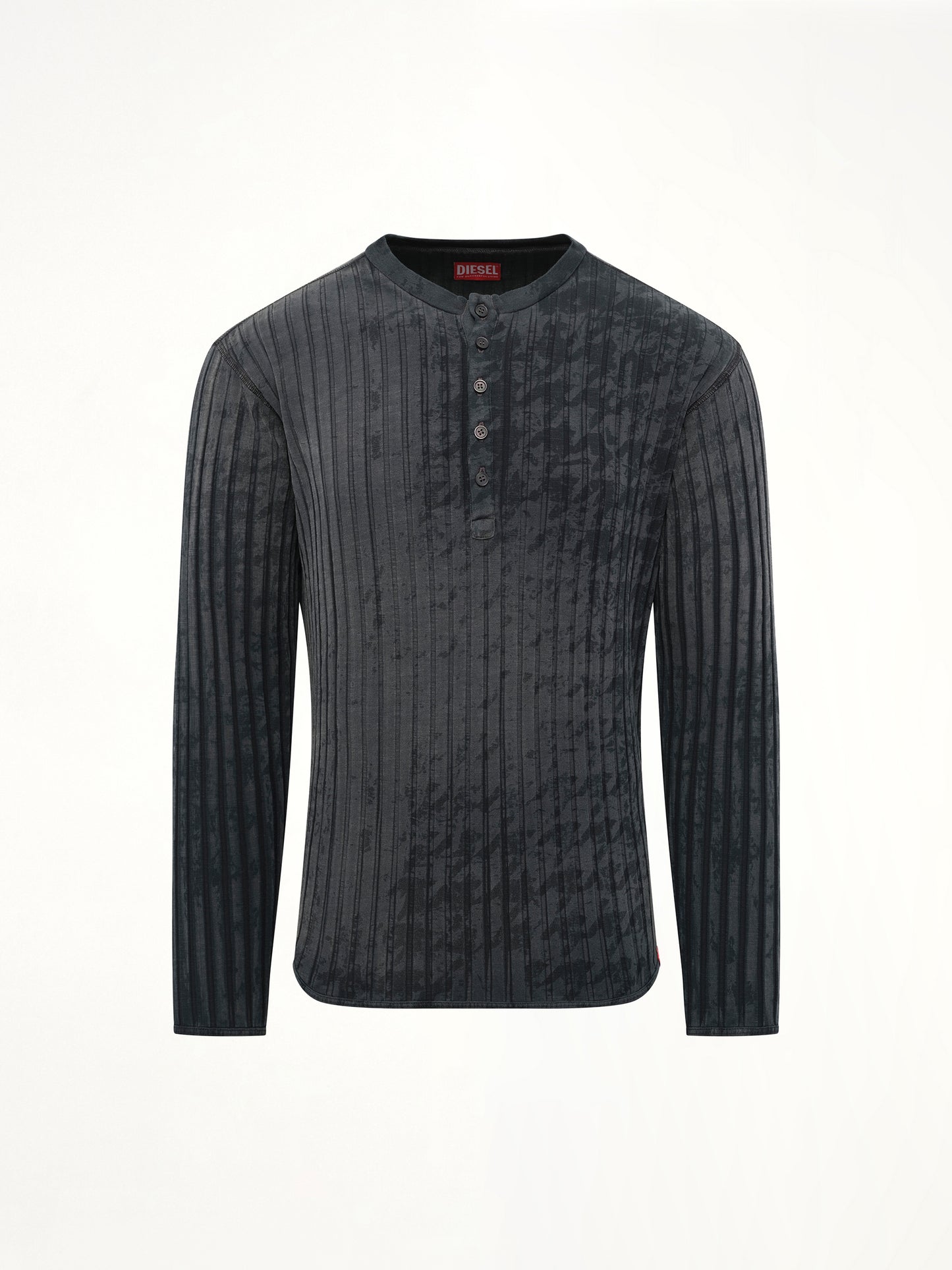 T-ALLY-PIE Henley Top in Black