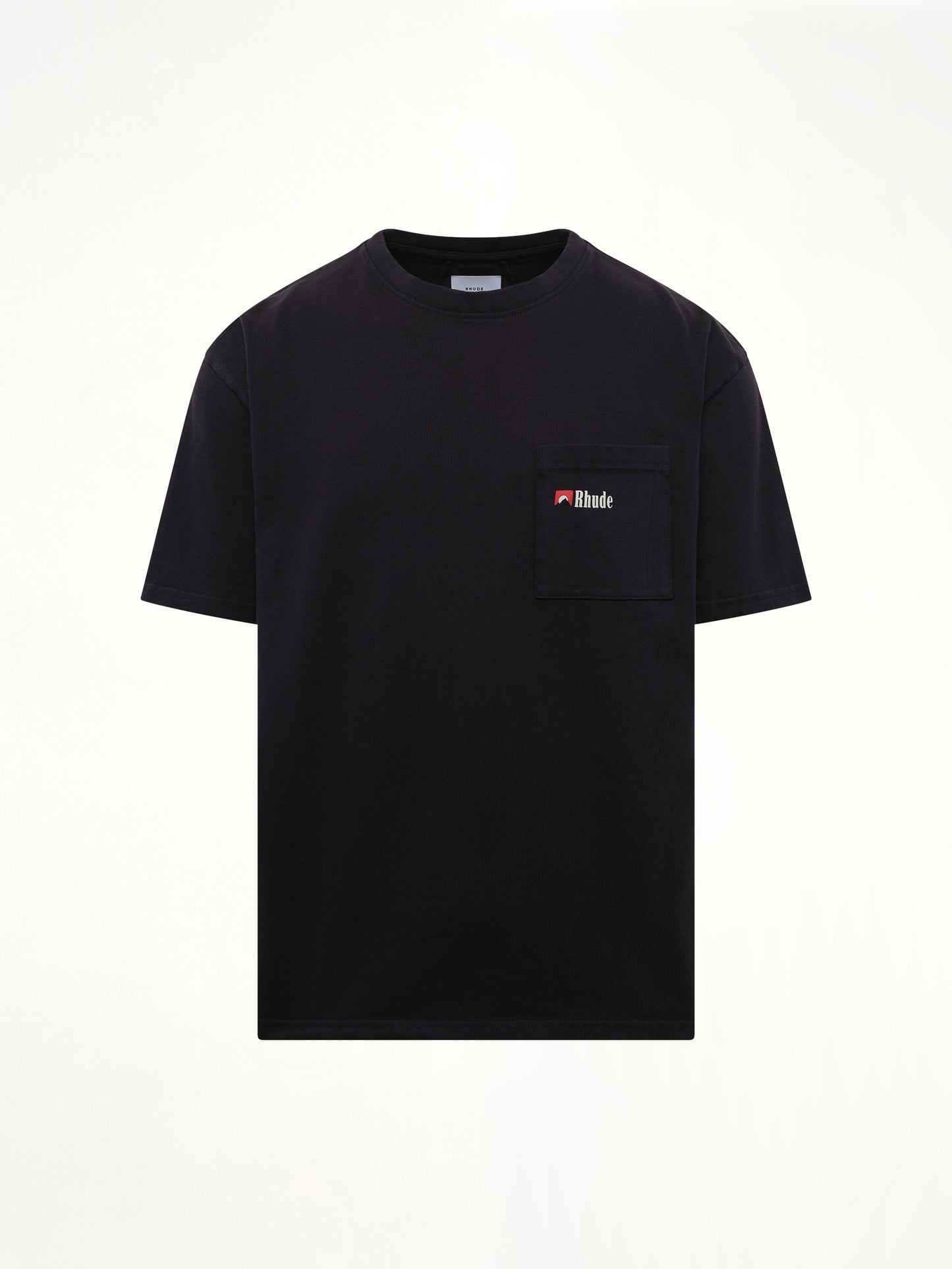 Moonlight Wolf Pocket T-Shirt in Vintage Black