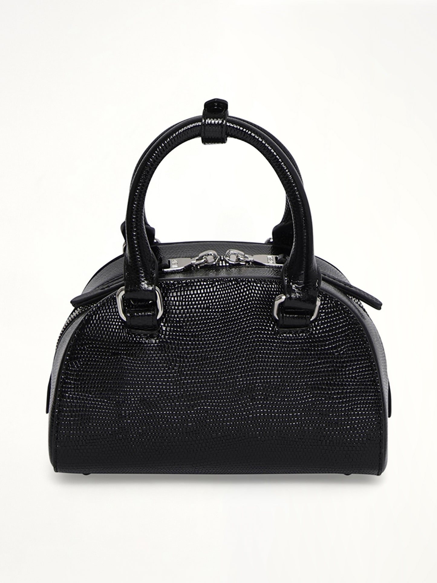 1DR Dome Crossbody Leather Bag in Black