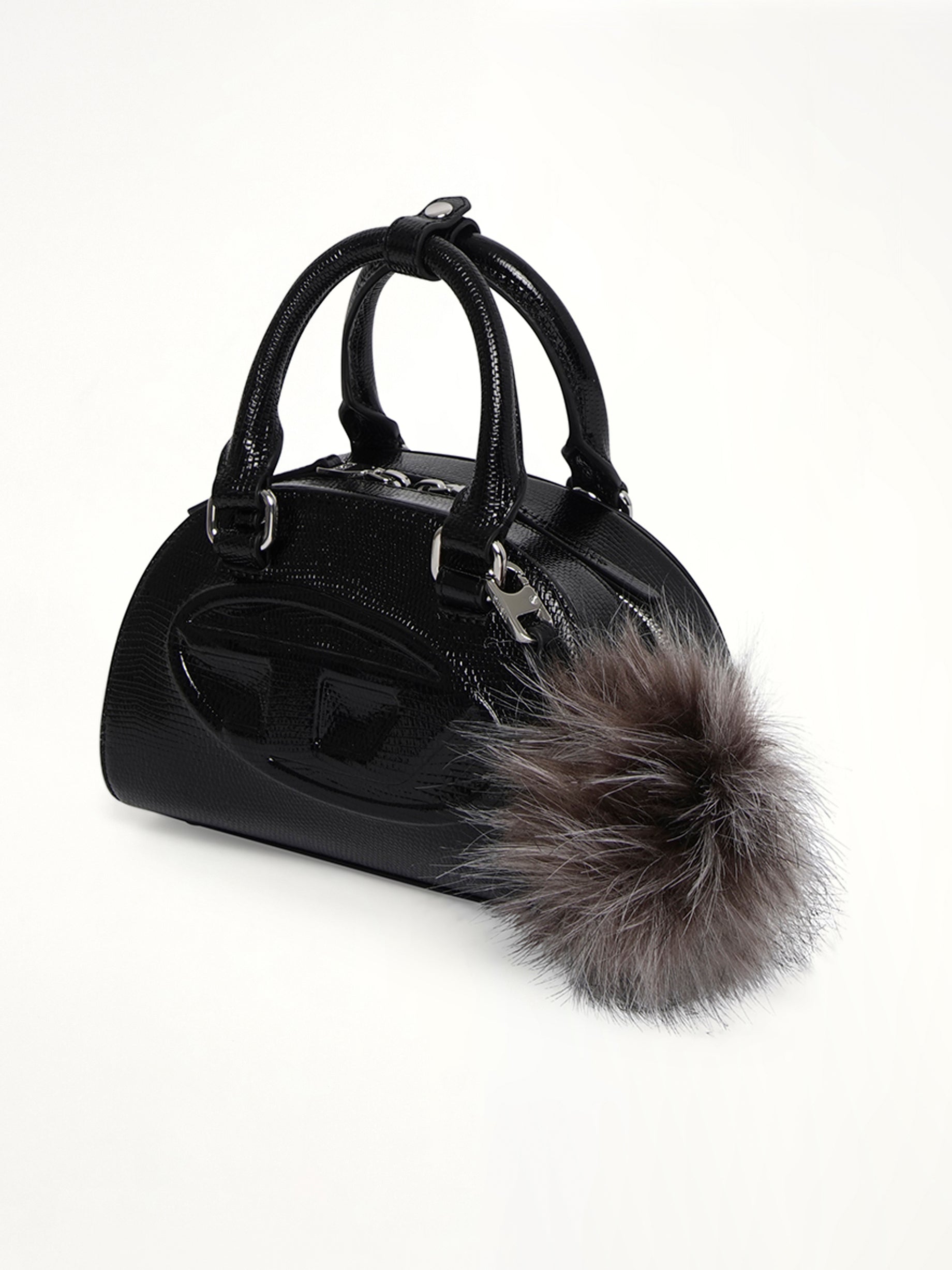 1DR Dome Crossbody Leather Bag in Black