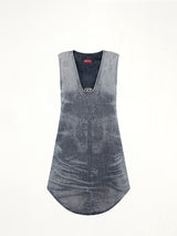 블루 DE-LARIS-DRESS-FSH