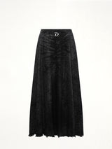 DE-HANNIE-FSH Denim Skirt in Black