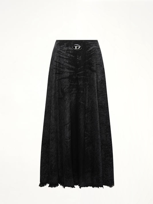 DE-HANNIE-FSH Denim Skirt in Black