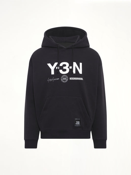 Y-3 X NBHD Graphic Hoodie in Black