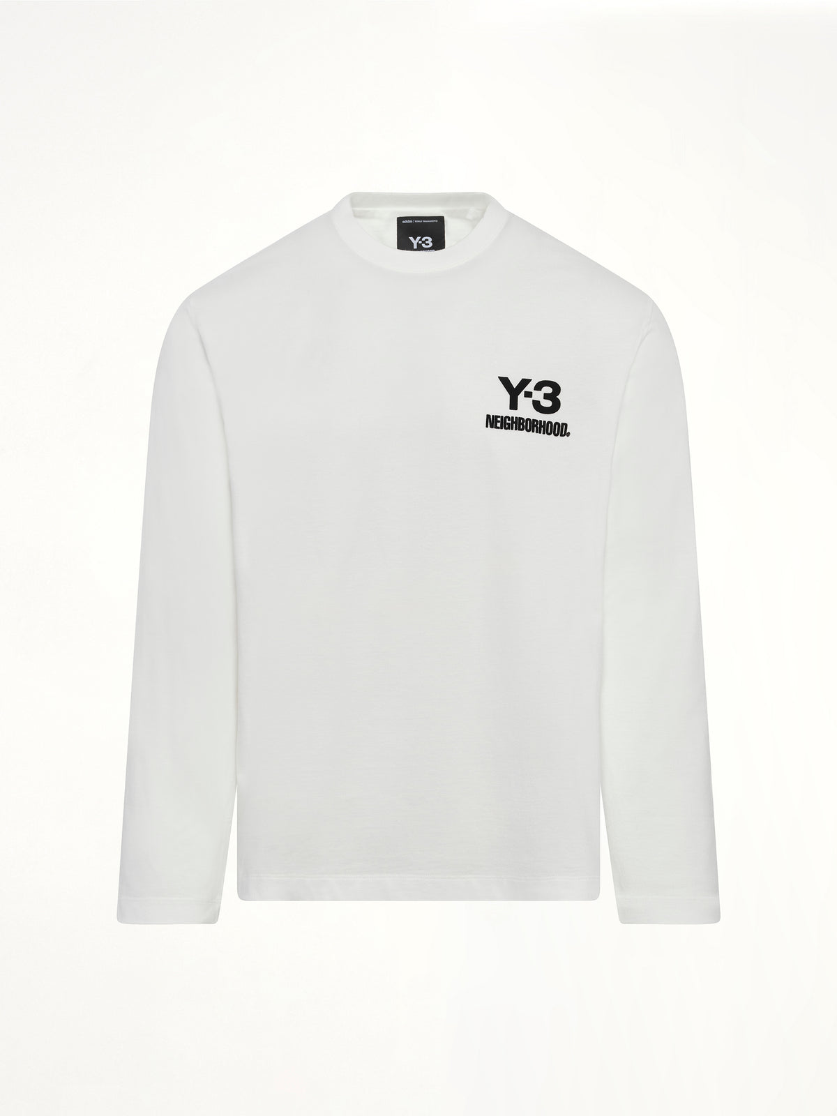 白色 Y-3 X NBHD 徽标长袖 T 恤