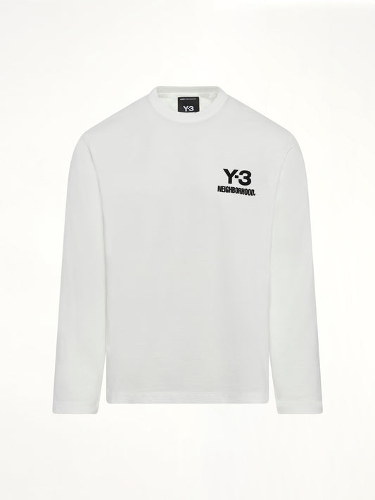 Y-3 X NBHD Logo Ls T-Shirt in White