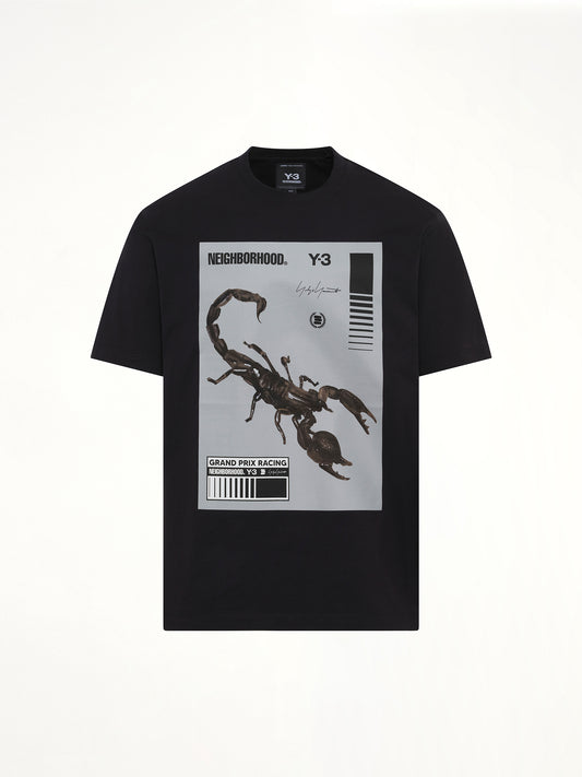 Y-3 X NBHD Graphic T-Shirt in Black/Granite