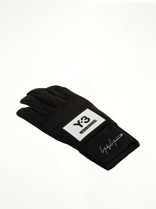Y-3 X NBHD Gloves in Black