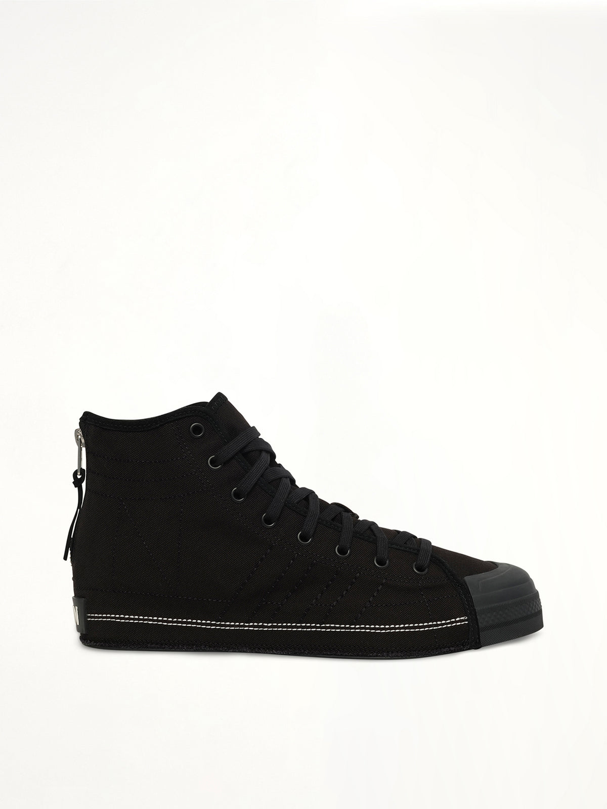 Y-3 X NBHD Nizza Hi Sneaker in Black Side View | Y-3
