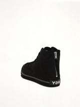 Y-3 X NBHD Nizza Hi Sneaker in Black Back View | Y-3