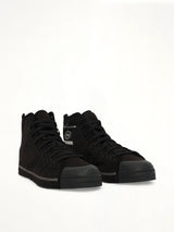 Y-3 X NBHD Nizza Hi Sneaker in Black Front View | Y-3