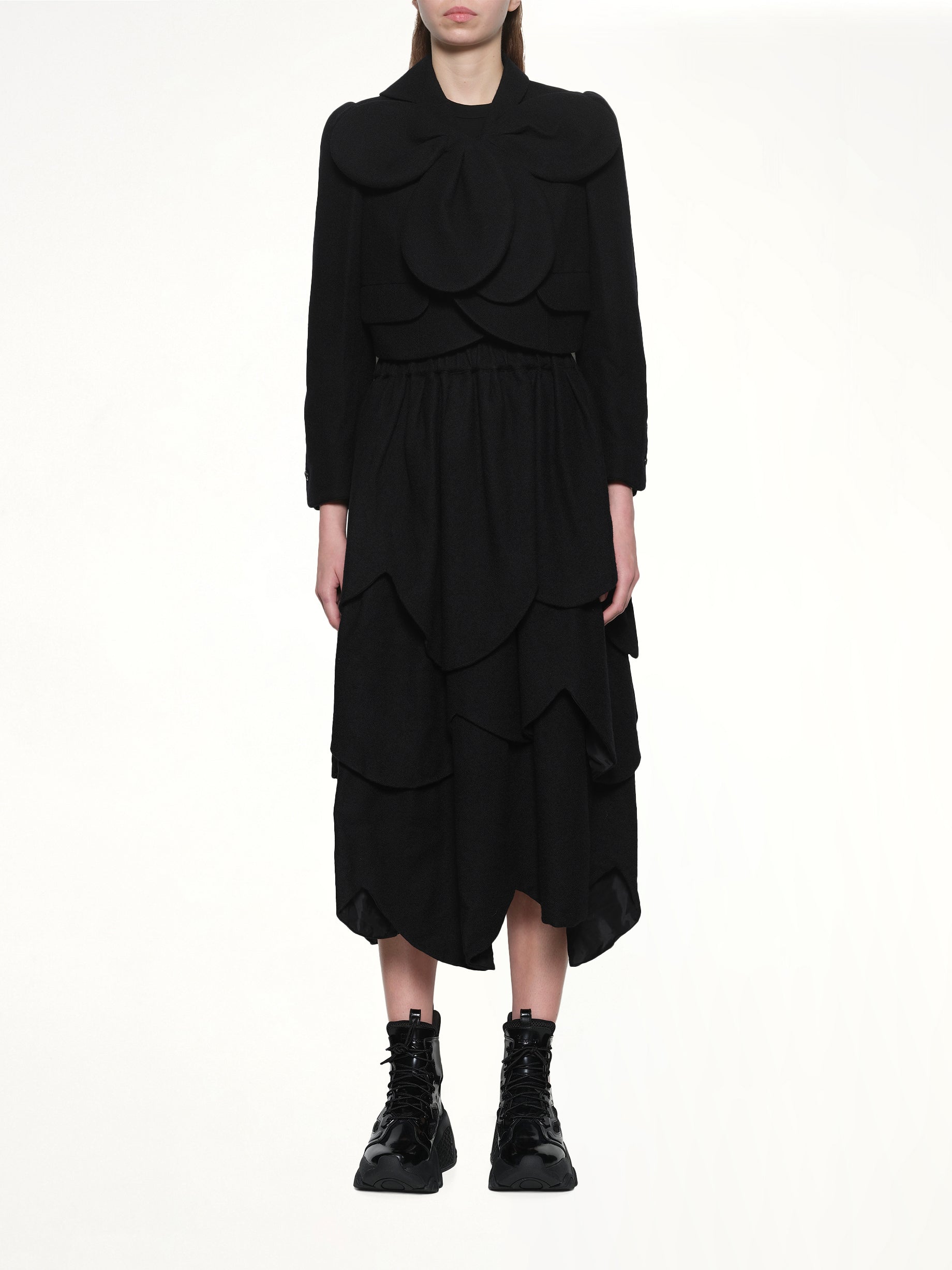 Flower Petal Jacket in Black