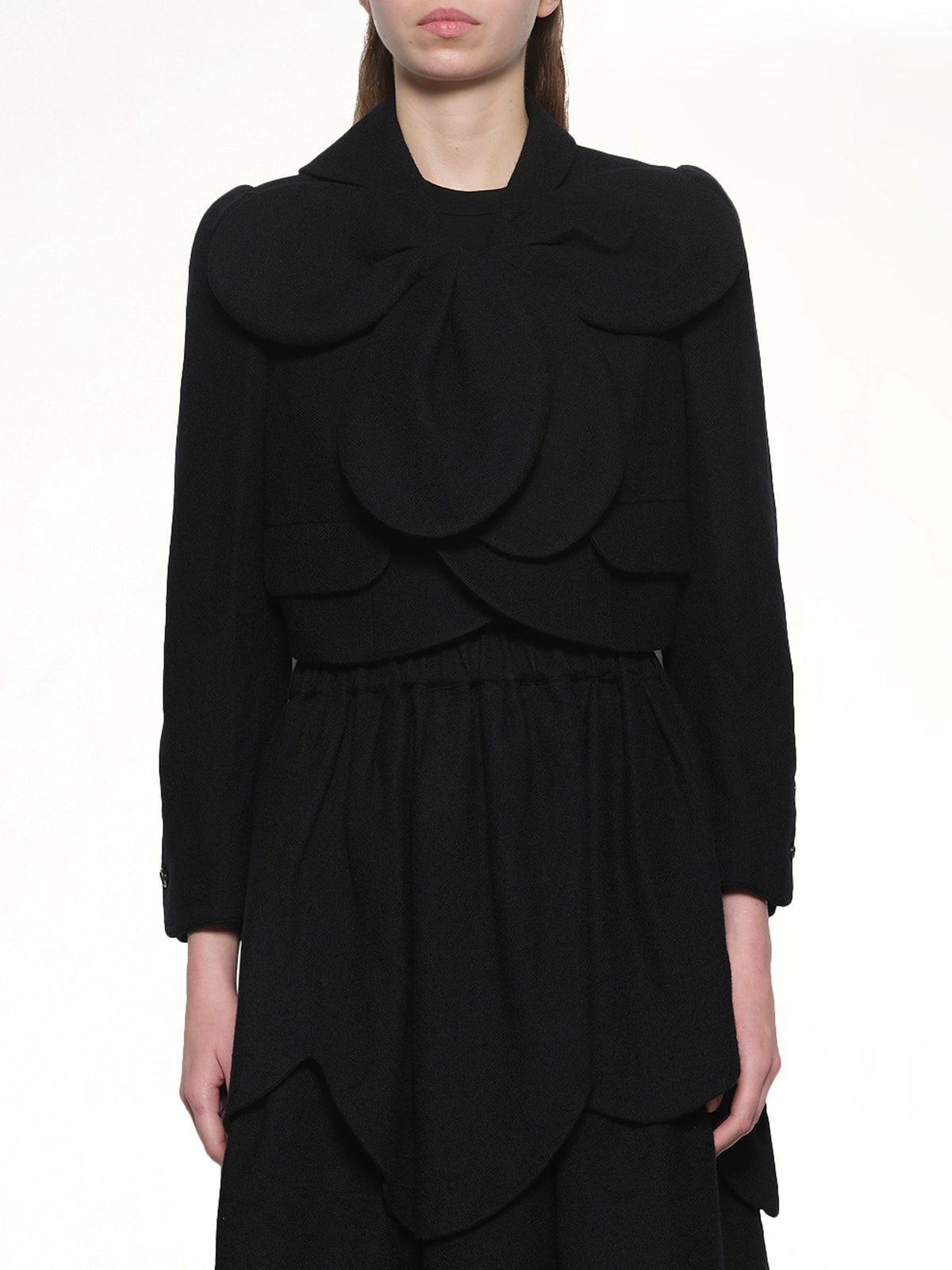 Flower Petal Jacket in Black