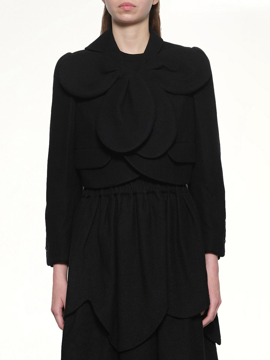 Flower Petal Jacket in Black