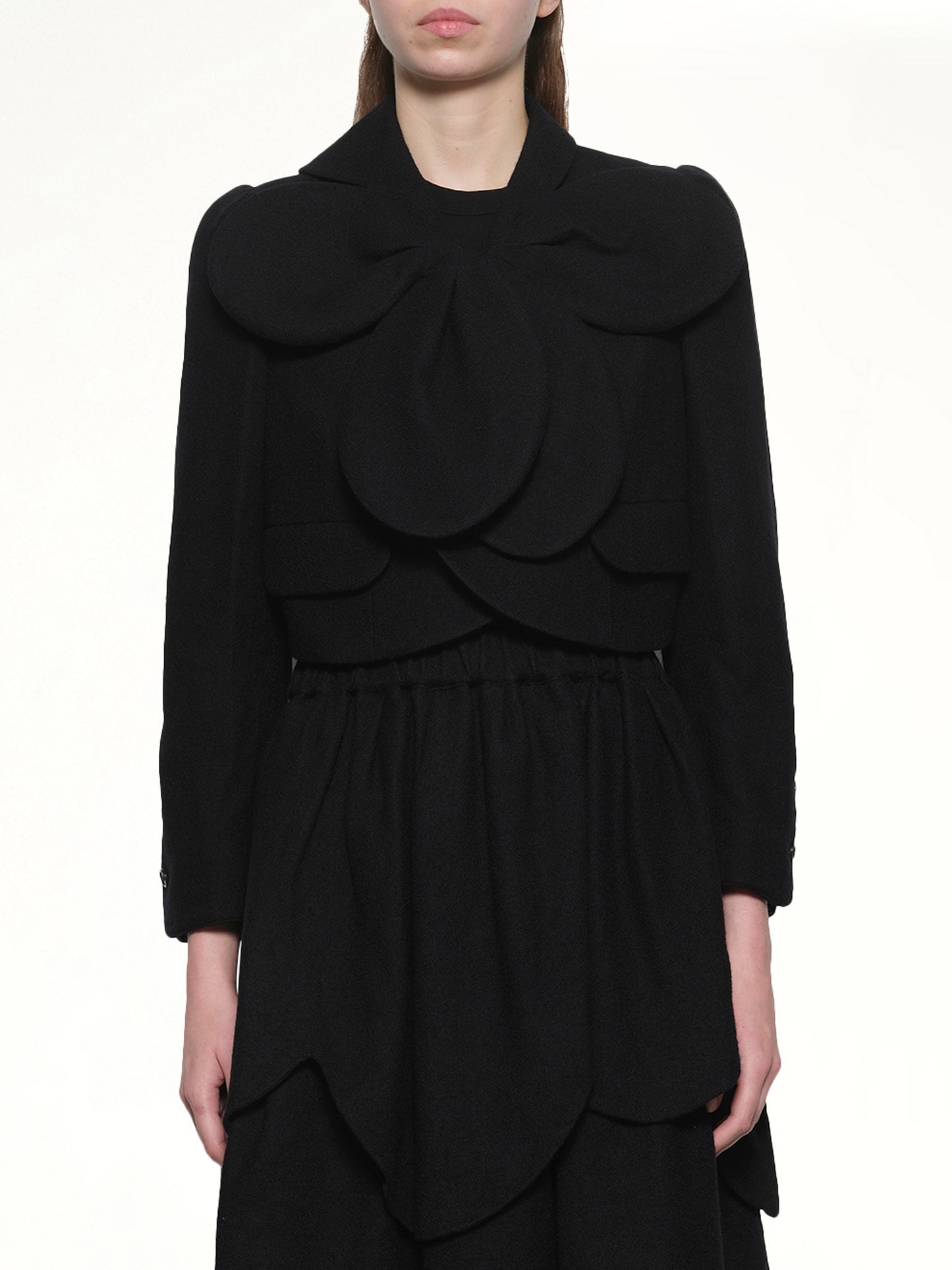 Flower Petal Jacket in Black