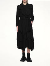 Flower Petal Jacket in Black