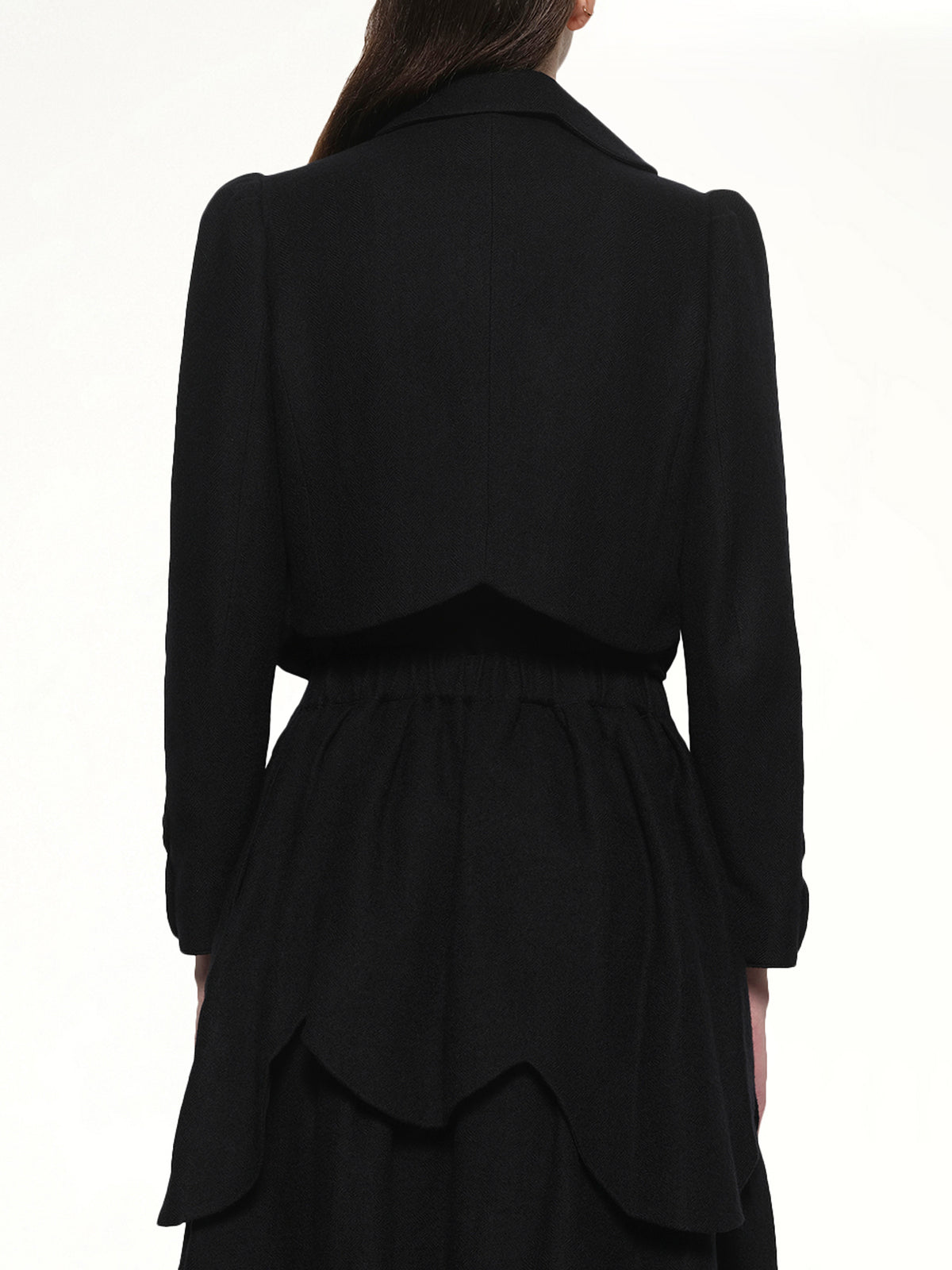 Flower Petal Jacket in Black