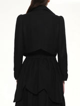 Flower Petal Jacket in Black
