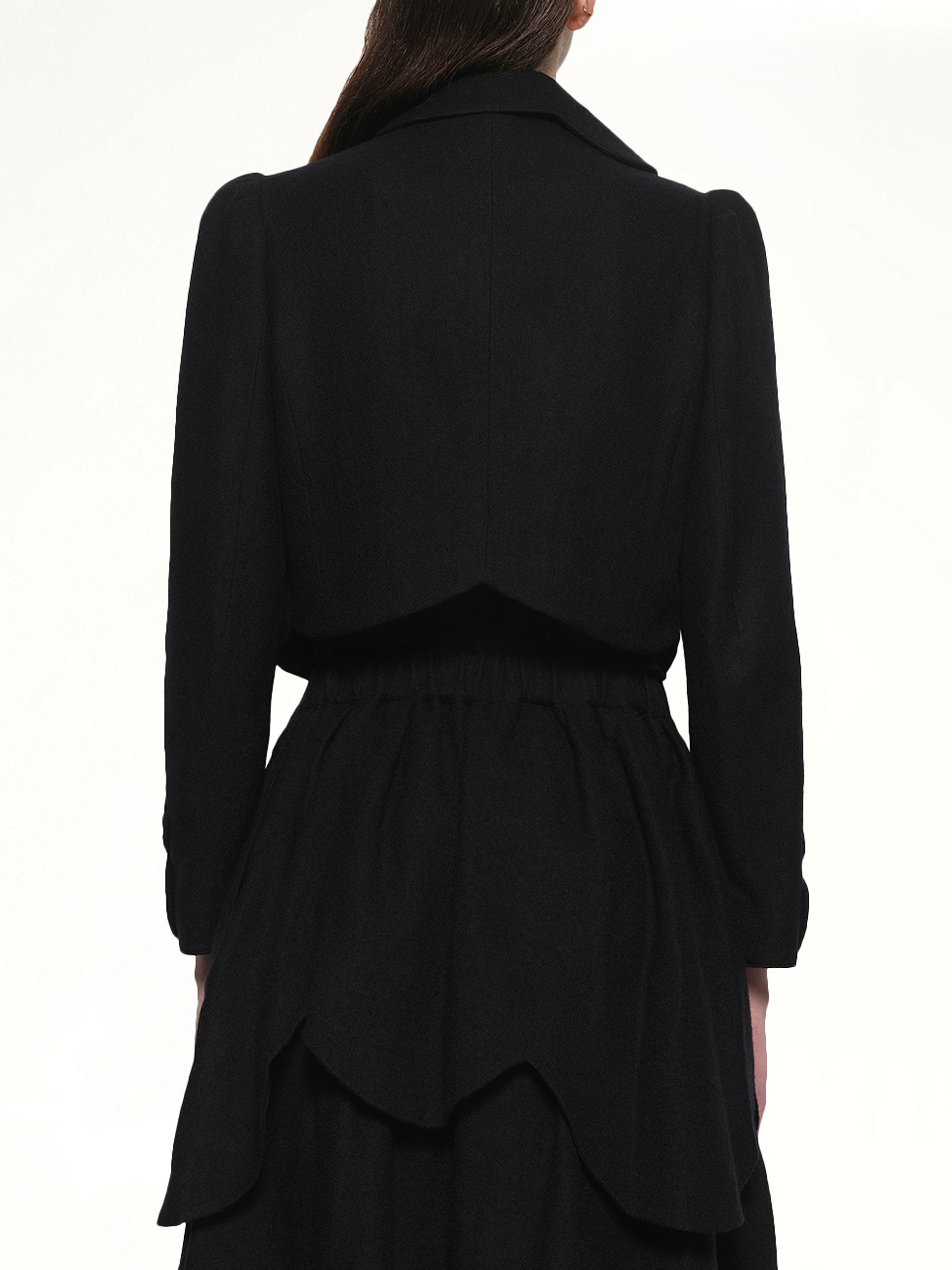 Flower Petal Jacket in Black