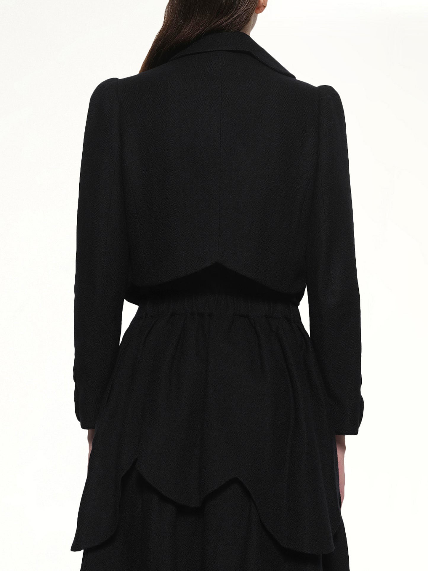 Flower Petal Jacket in Black