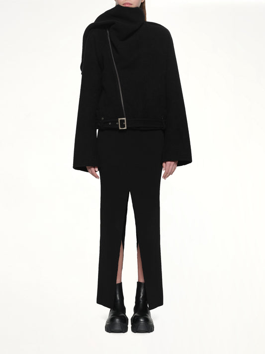 Cropped Scarf Flight in Black