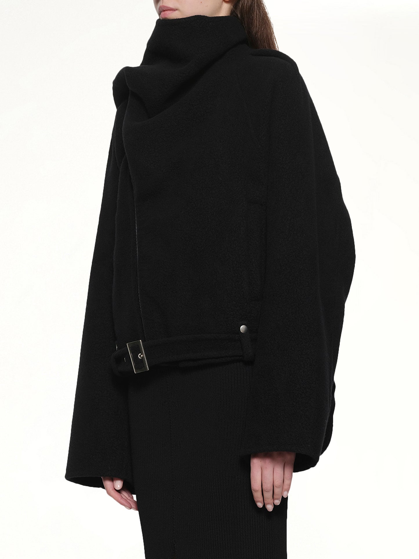 Cropped Scarf Flight in Black