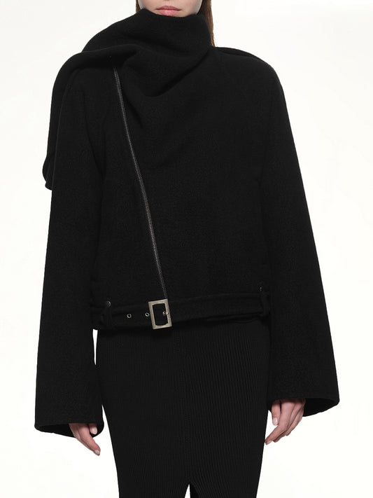 Cropped Scarf Flight in Black