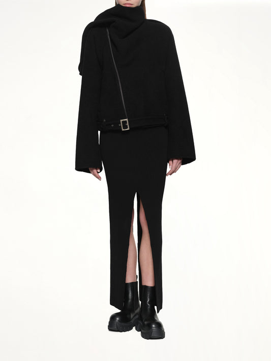 Cropped Scarf Flight in Black