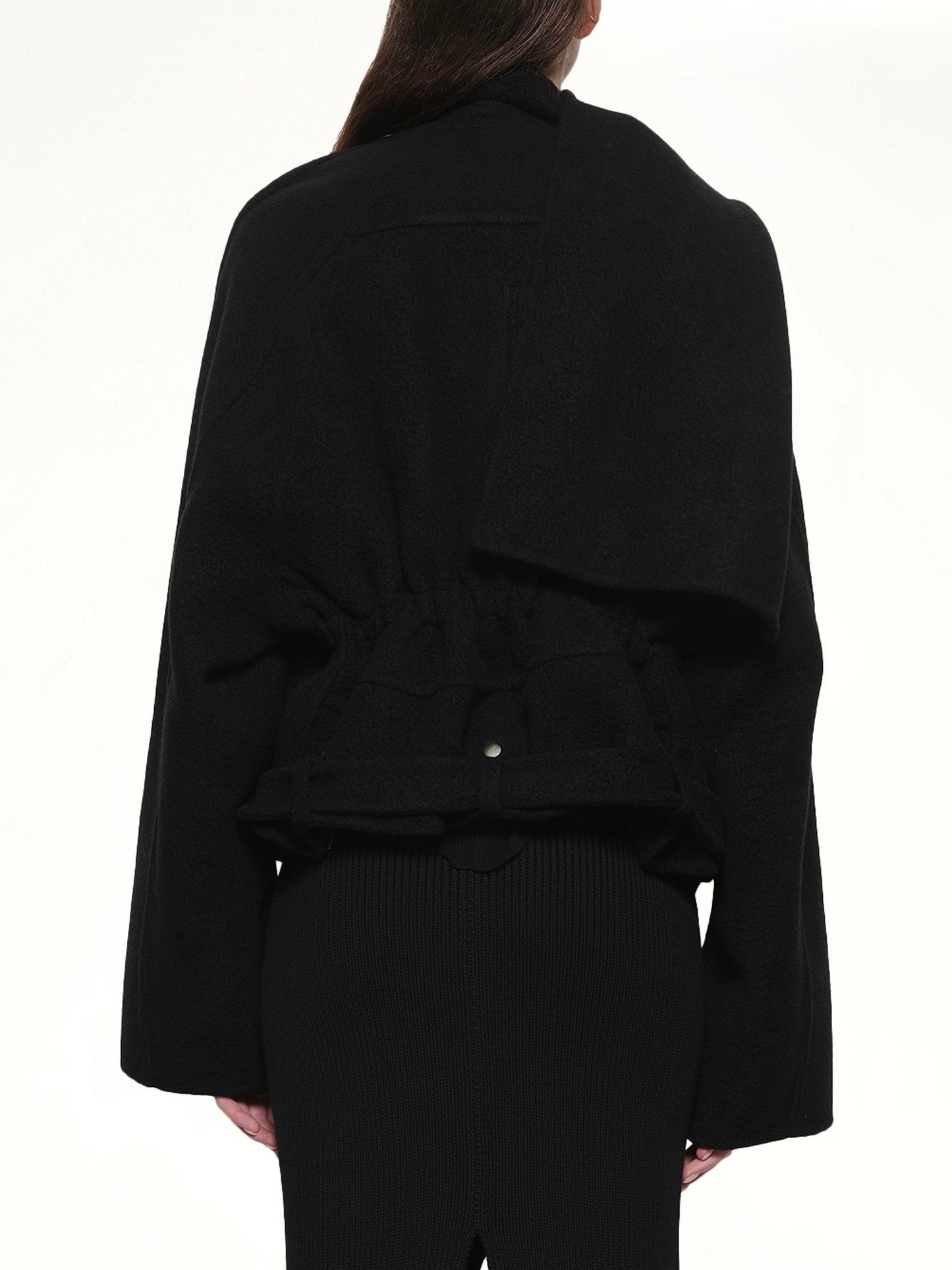 Cropped Scarf Flight in Black