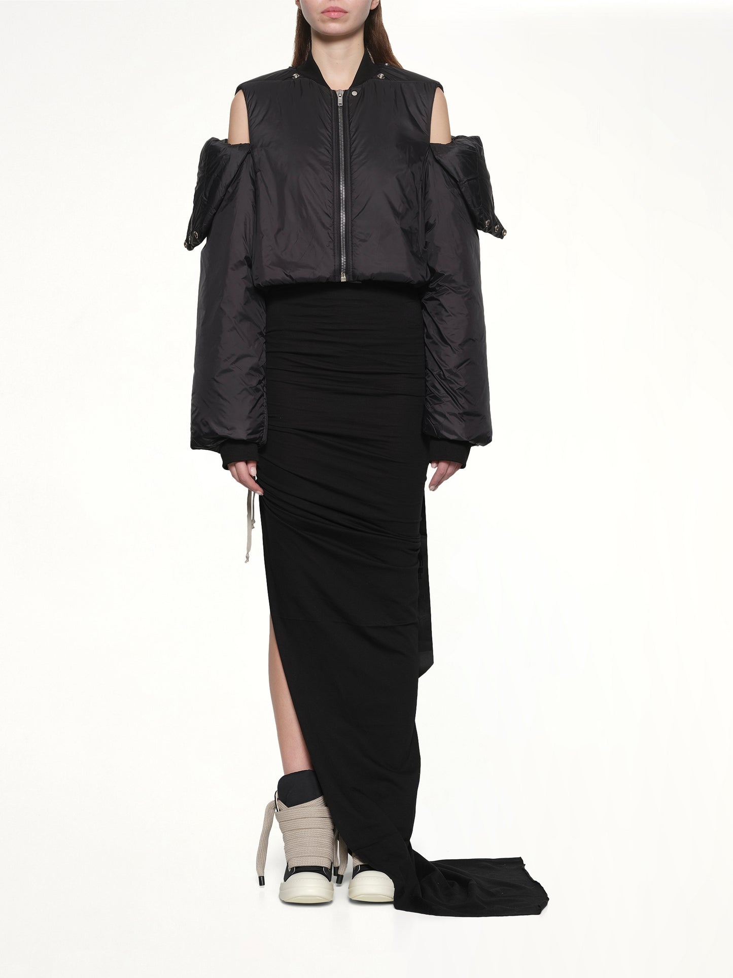 Convertible Padded Jacket in Black