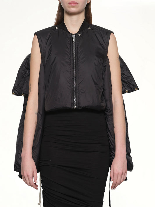 Convertible Padded Jacket in Black
