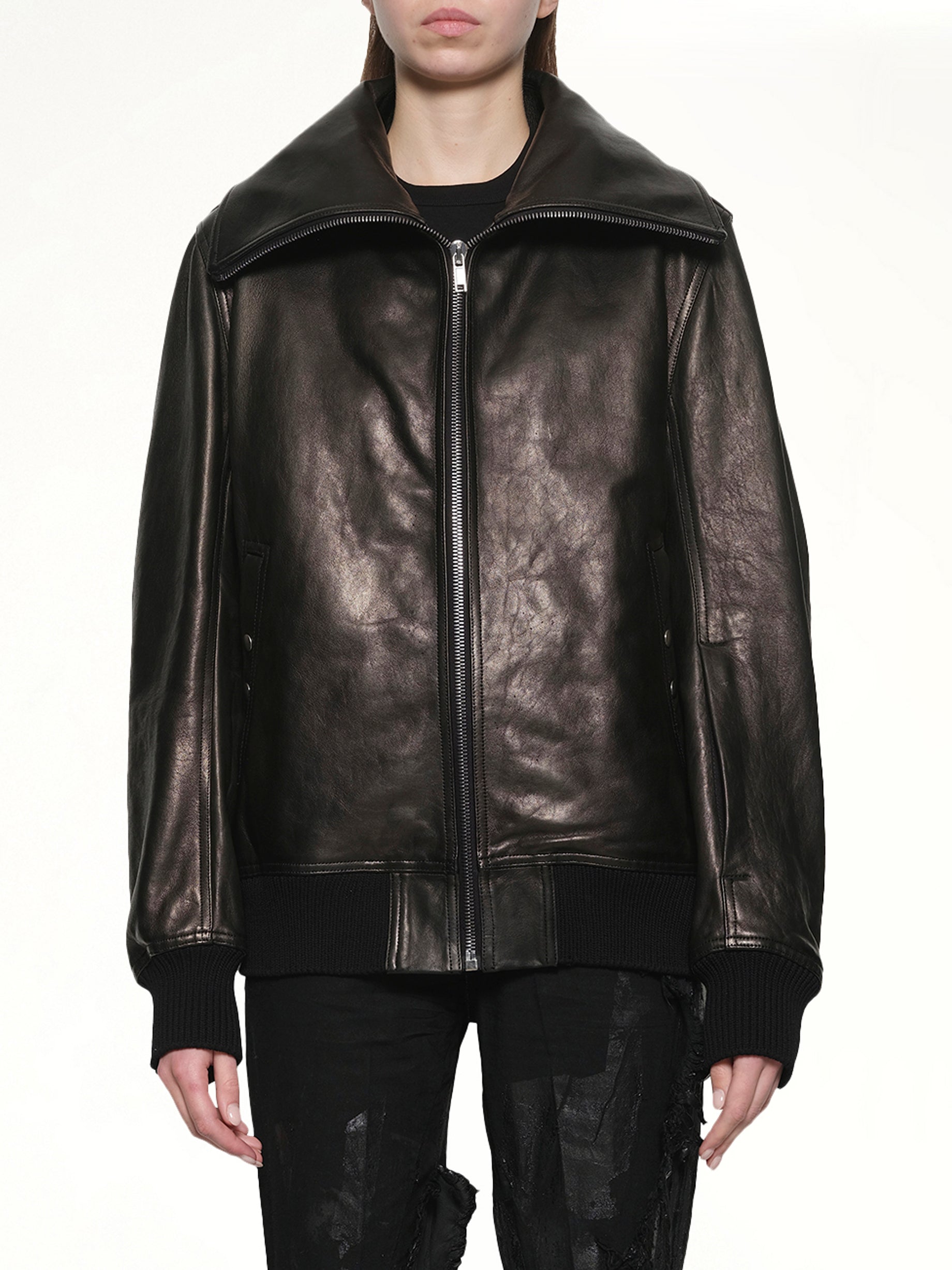 Dracucollar Leather Flight in Black