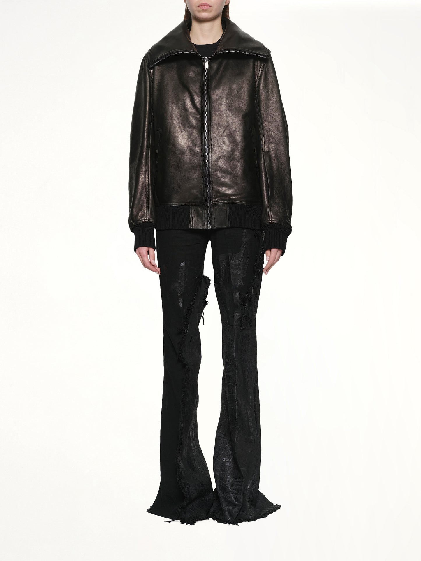 Dracucollar Leather Flight in Black