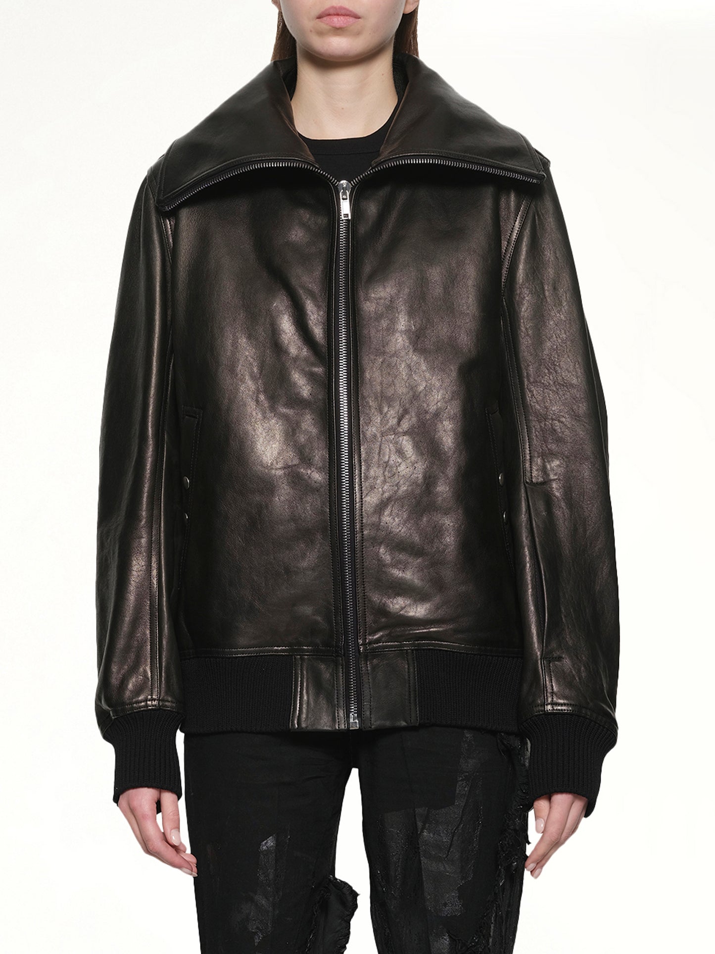 Dracucollar Leather Flight in Black