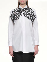 Petal Leather Vest in Black