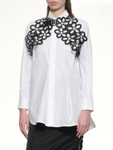 Petal Leather Vest in Black