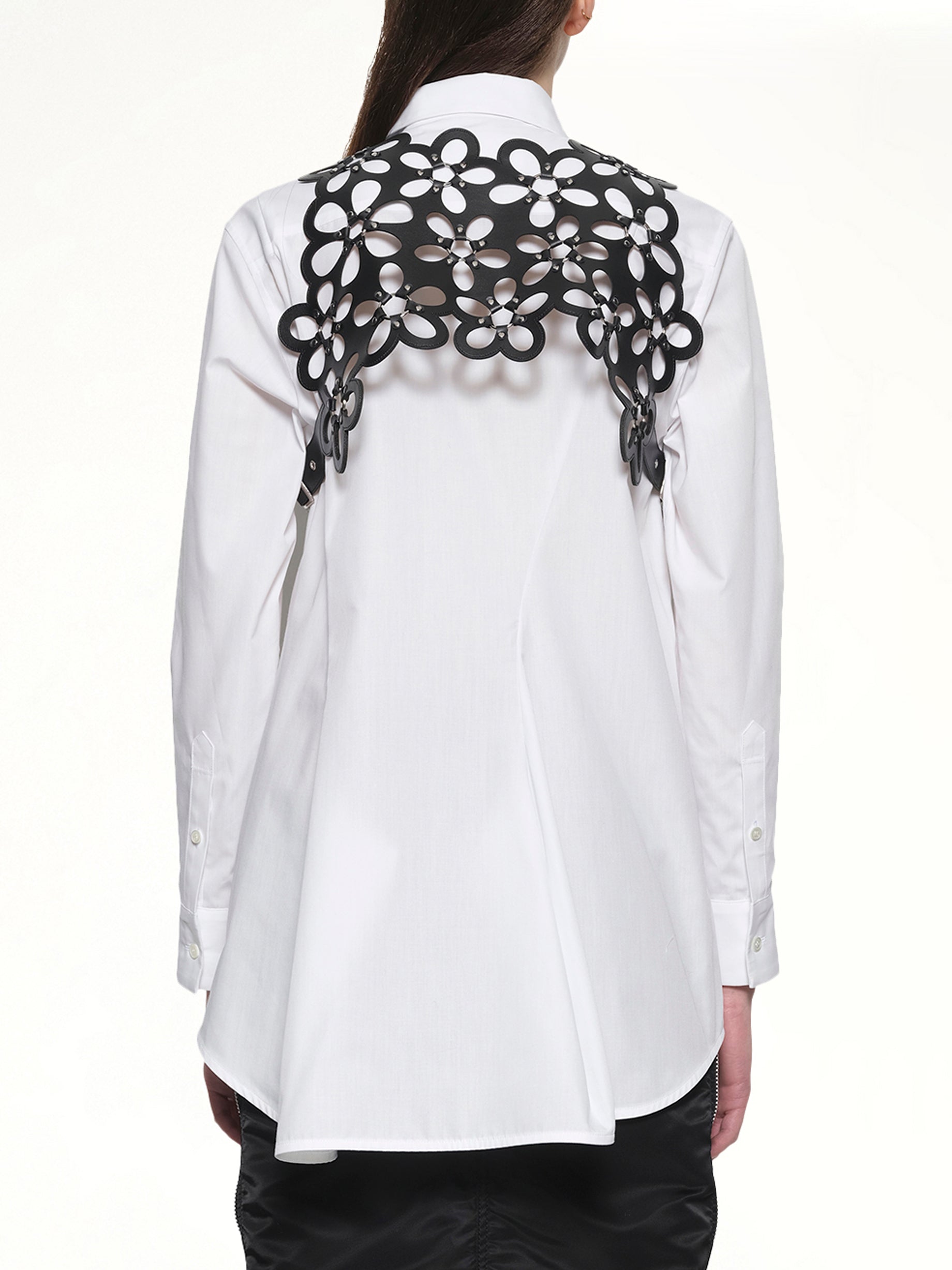 Petal Leather Vest in Black