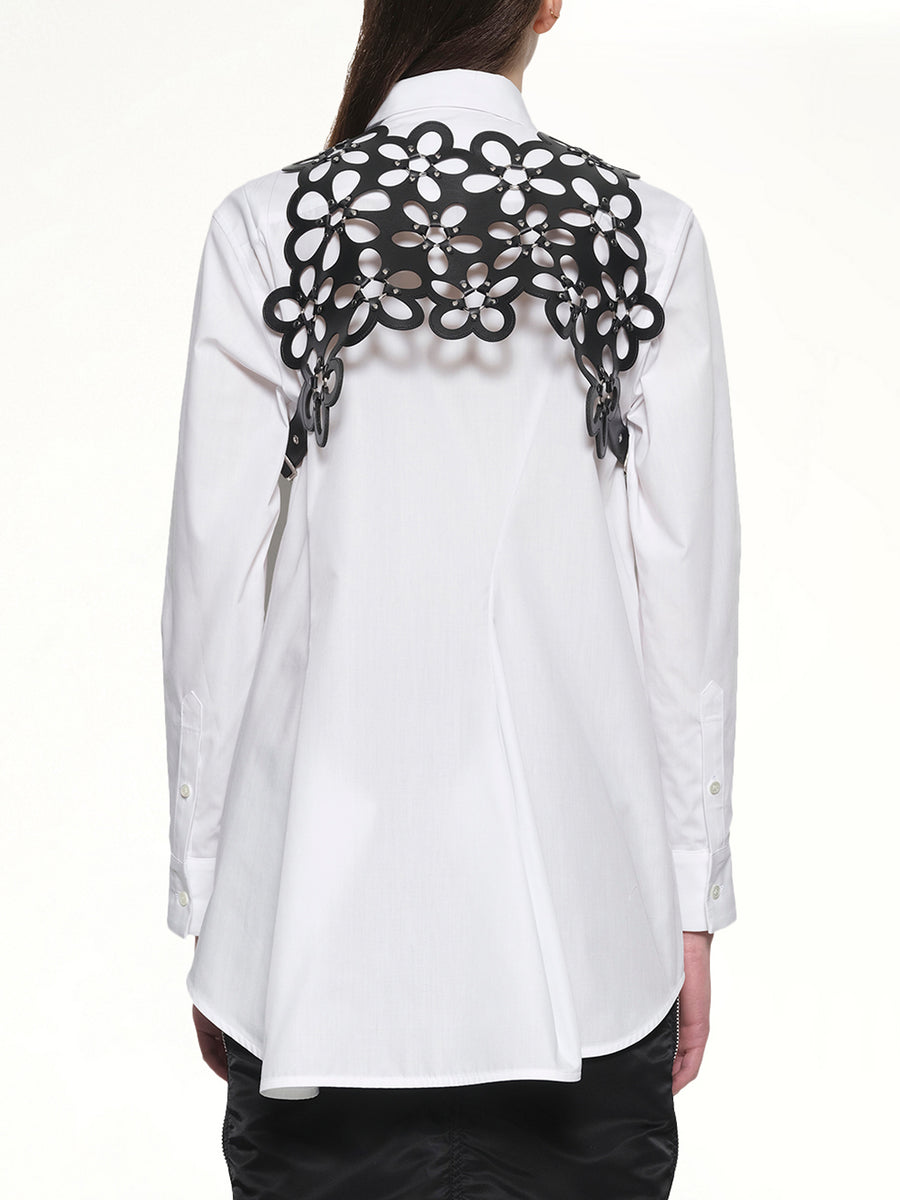 Petal Leather Vest in Black