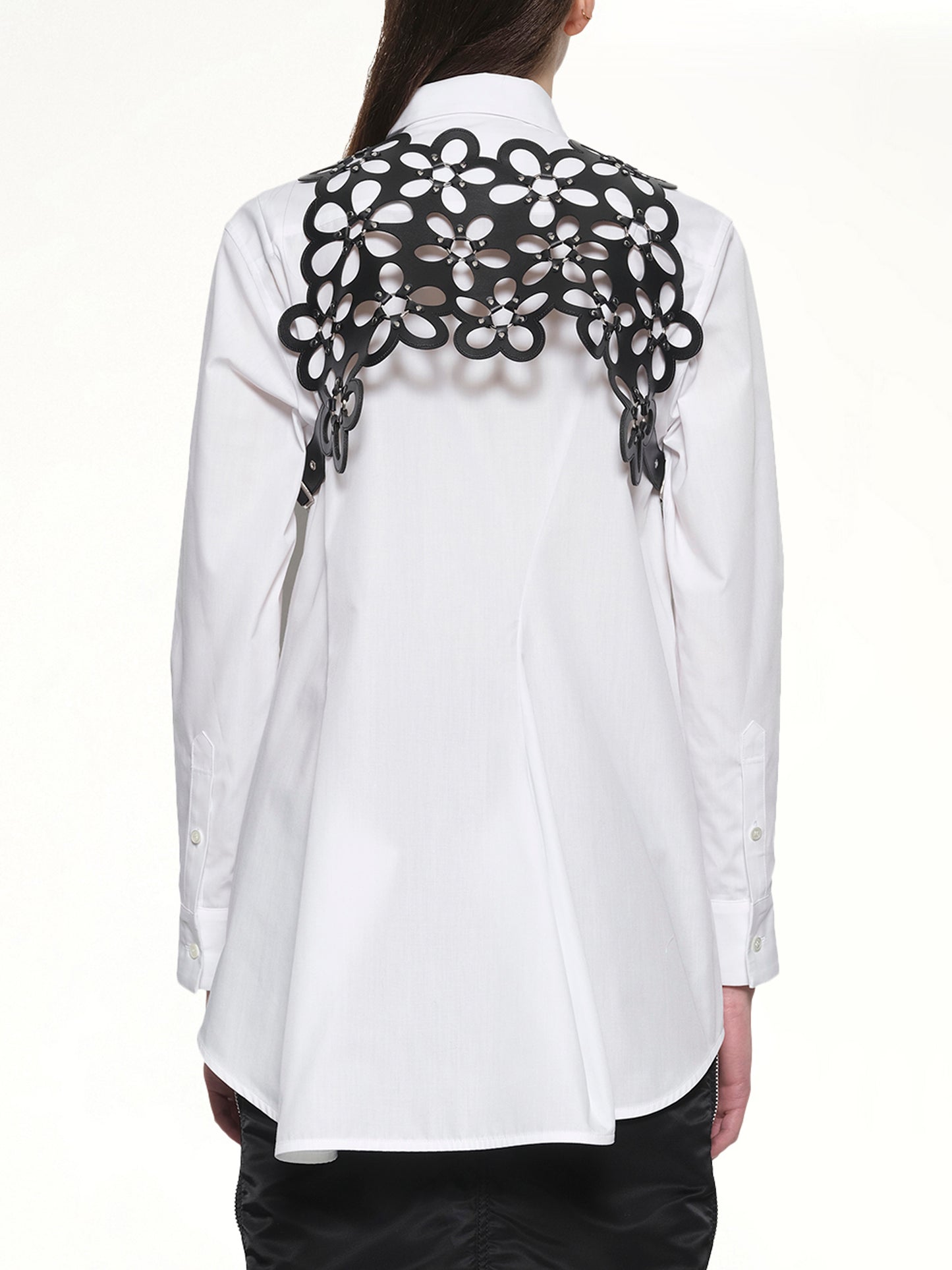 Petal Leather Vest in Black