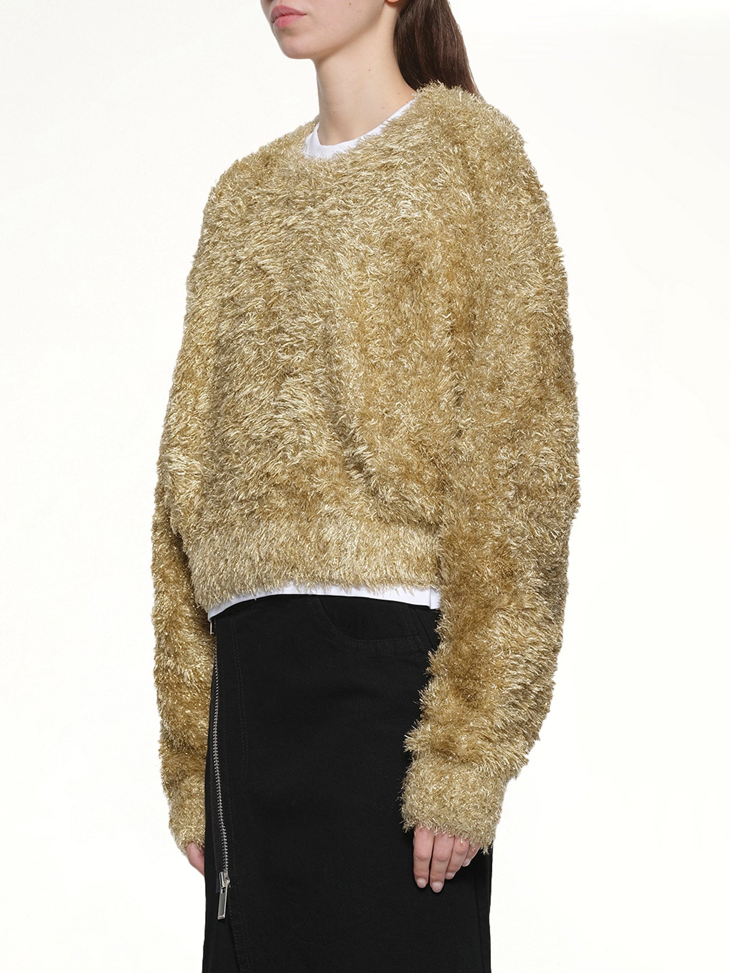 Polyester Lame Knit in Gold