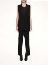 V Neck Top in Black