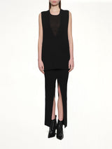 V Neck Top in Black