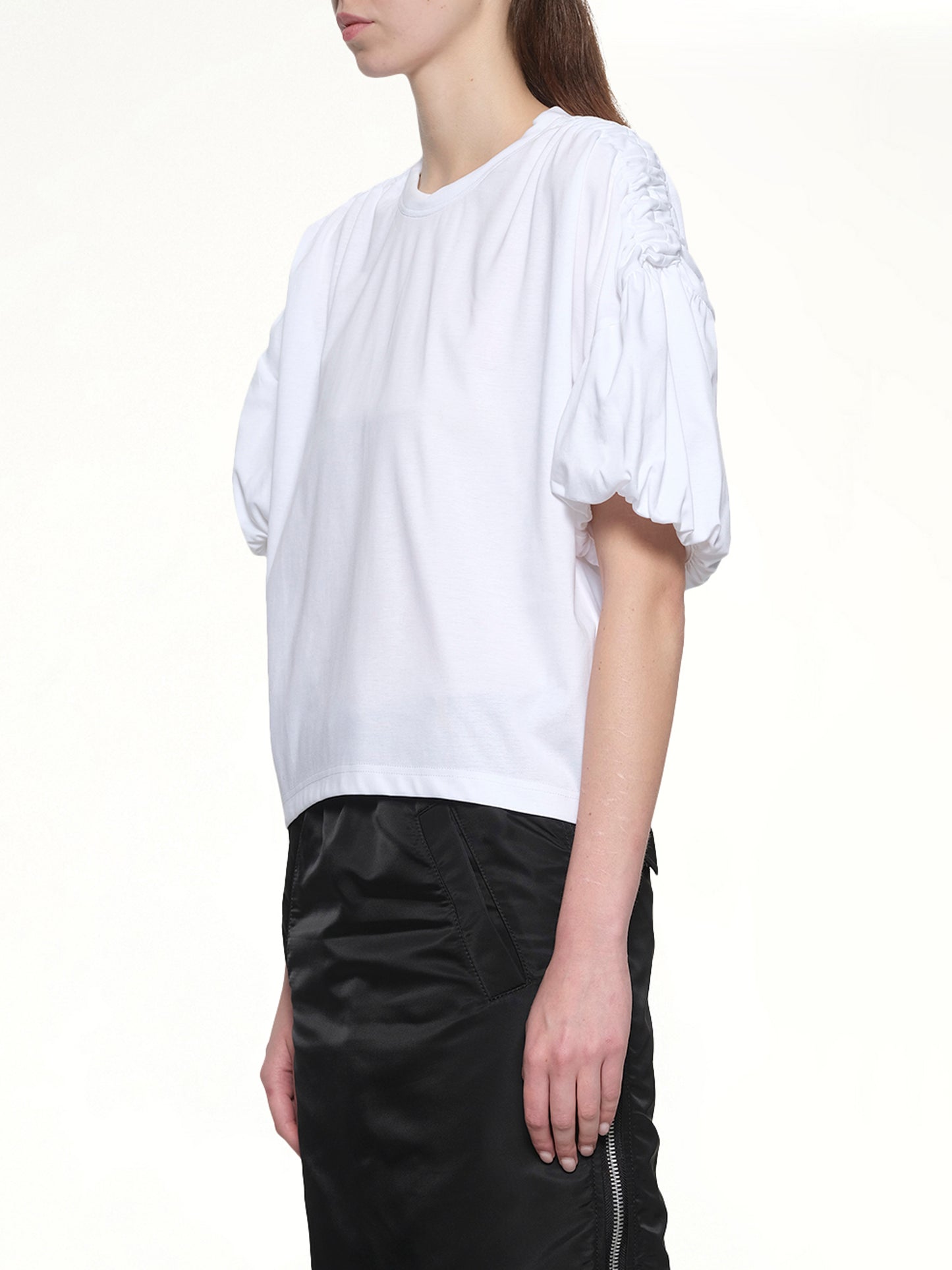 Cotton Ponte T-Shirt in White