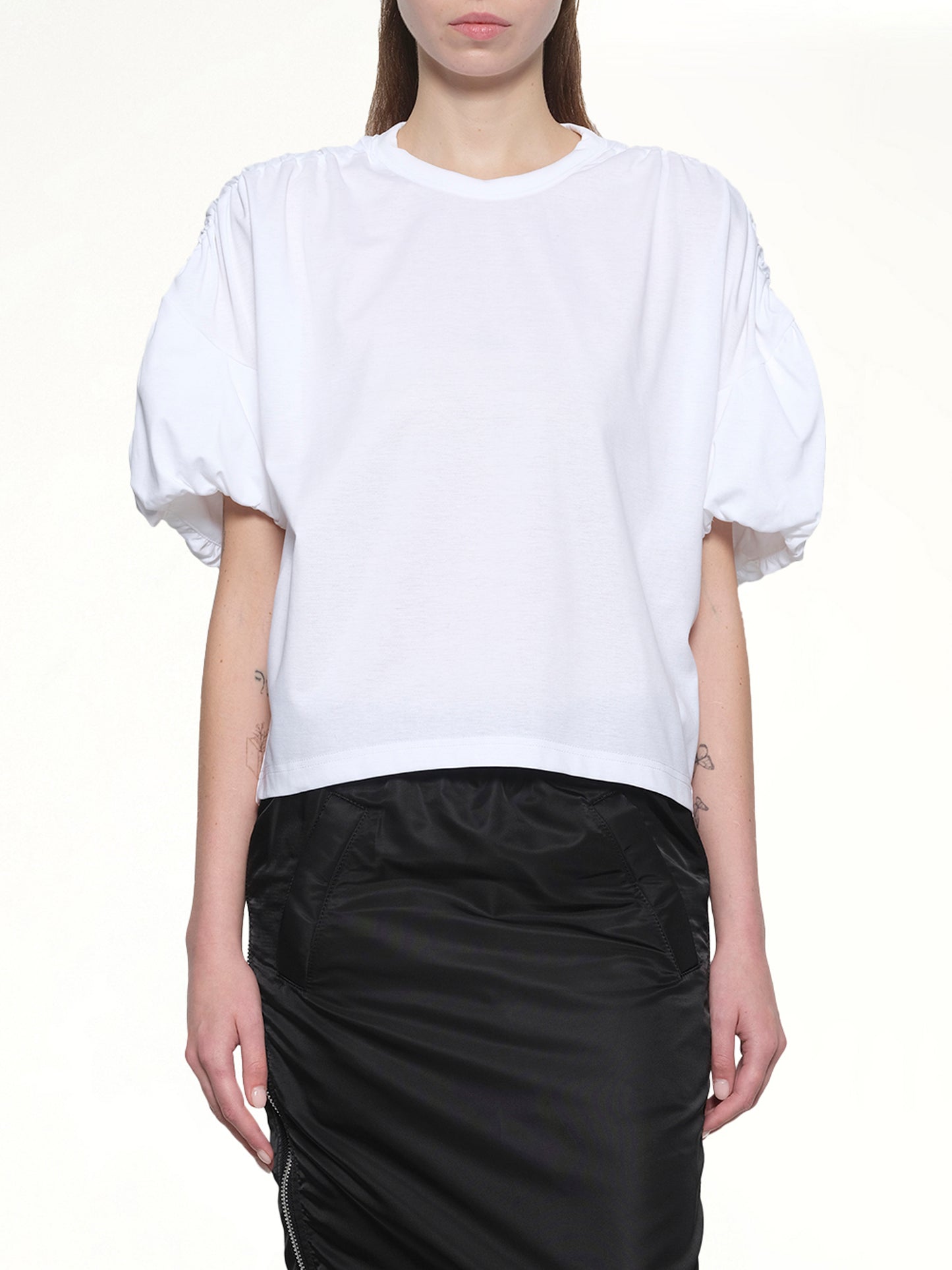 Cotton Ponte T-Shirt in White