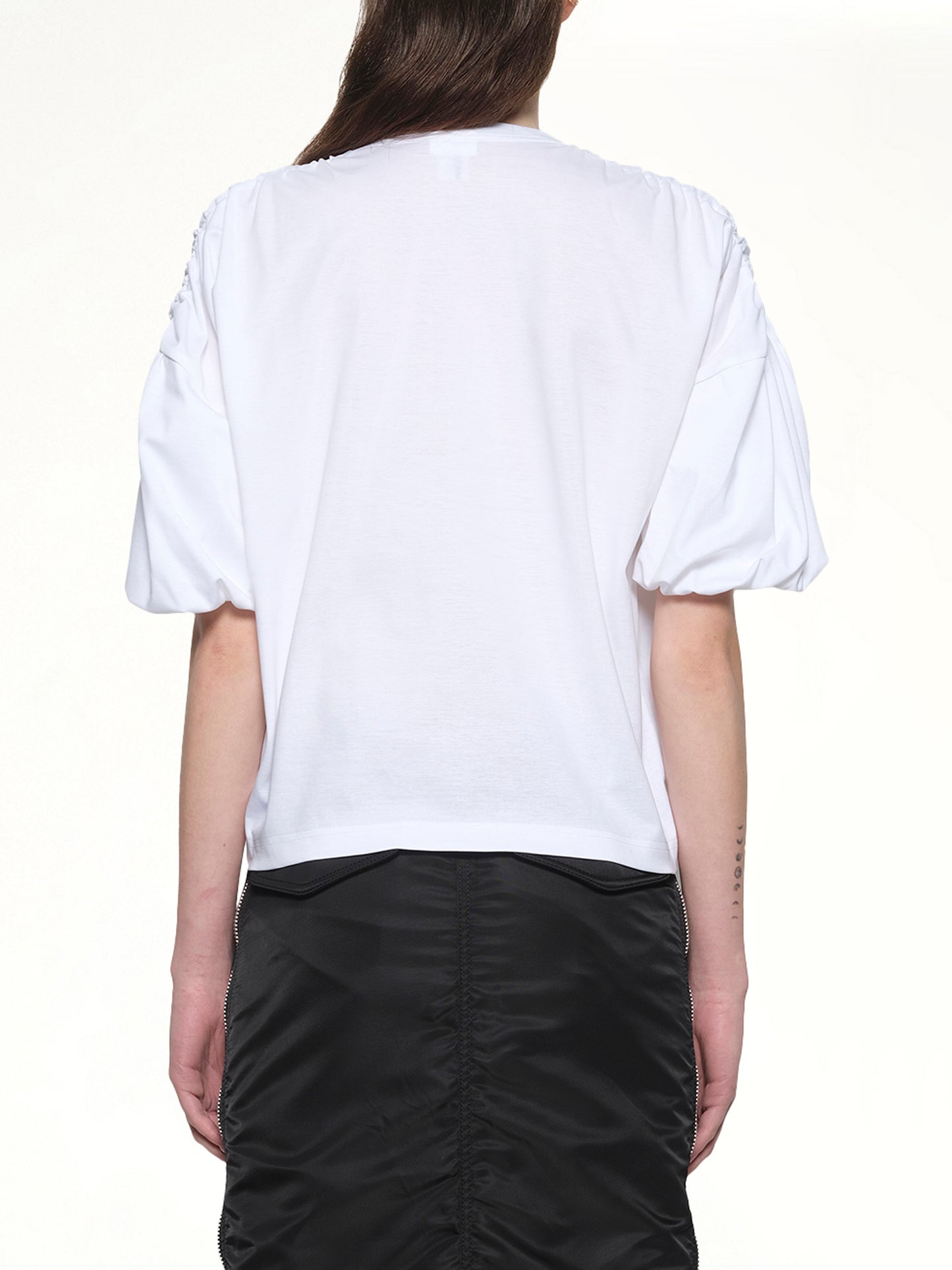 Cotton Ponte T-Shirt in White